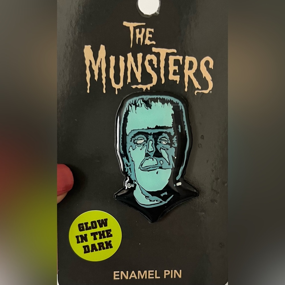 “THE MUNSTERS” Herman Munster Glow In The Dark Enamel Pin   Large - 2”